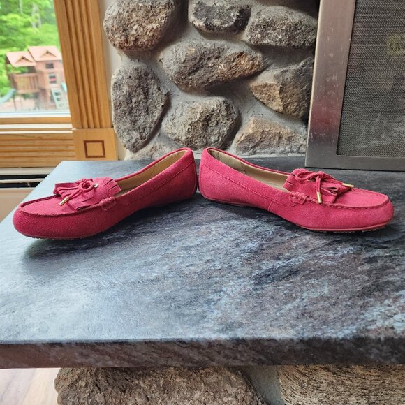 Lands' End Red Suede Loafers Size 8.5B - Picture 11 of 15